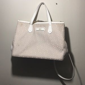 White DKNY purse